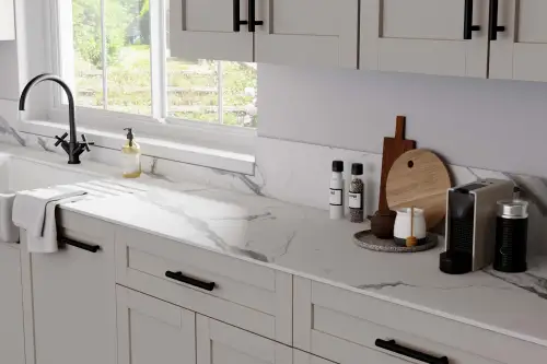 Click Here To Enlarge This Photo Of Classic Marble Compact Worktop - 5574