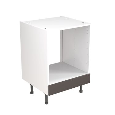 Click Here To Enlarge This Photo Of Kitchen Kit Flatpack J Pull Ultra Matt Graphite 600 Base Unit Oven - FKKJ0905