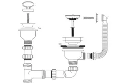 Caple Basket Strainer Waste and Square Overflow Plate