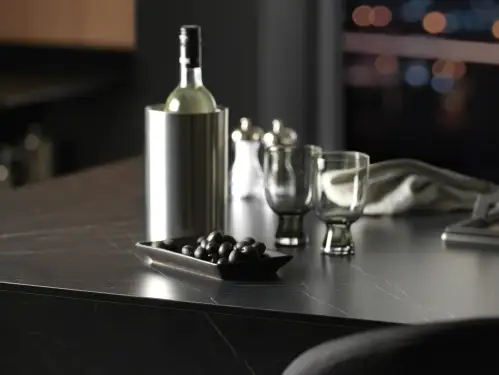 Click Here To Enlarge This Photo Of Aria Nero Grafite Compact Laminate Worktop - F9485