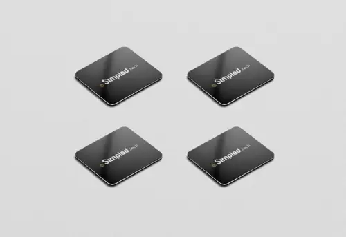 Click Here To Enlarge This Photo Of Simpled Contactless Phone Tag - Pack of 4 (FA-SP)