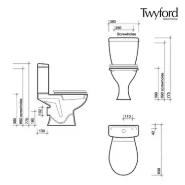 Click Here To Enlarge This Photo Of Twyford Option Grab & Go Close Coupled Toilet Pack – GGOT03WH