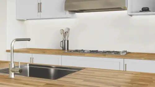 Click Here To Enlarge This Photo Of Formica Originals Walnut Butcher Block Laminate Worktop - PP0911
