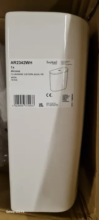 Alcona Flushwise Cistern 4/2.6L Cistern (NO LID_