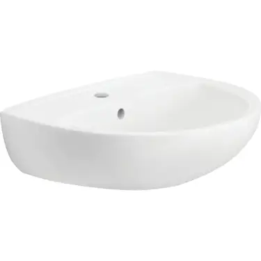 Click Here To Enlarge This Photo Of Twyford Option 55cm 1 Tap Hole Wash Basin OT4241WH – White Ceramic