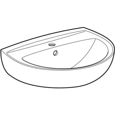 Click Here To Enlarge This Photo Of Twyford Option 55cm 1 Tap Hole Wash Basin OT4241WH – White Ceramic