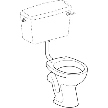 Click Here To Enlarge This Photo Of Twyford Classic Floor-standing WC Fixed P Trap Outlet for Exposed Cistern - CC1132WH Slight Mark