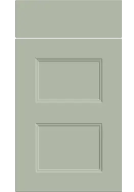 Click Here To Enlarge This Photo Of Bella Supermatt Sage Green : Style : Aldridge. MDF Vinyl Wrapped Door/Drawer