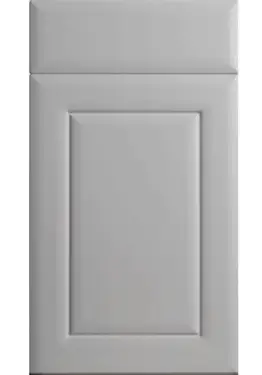 Click Here To Enlarge This Photo Of Bella High Gloss Light Grey : Style : Ashford. MDF Vinyl Wrapped Door/Drawer