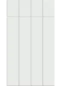 Bella Satin White : Style : Austin. MDF Vinyl Wrapped Door/Drawer