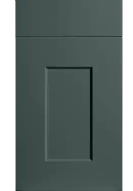 Click Here To Enlarge This Photo Of Bella Supermatt Kombu Green : Style : Cambridge. MDF Vinyl Wrapped Door/Drawer