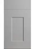Bella High Gloss Light Grey : Style : Cambridge. MDF Vinyl Wrapped Door/Drawer