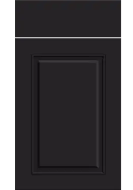 Click Here To Enlarge This Photo Of Bella Supermatt Black : Style : Carlton. MDF Vinyl Wrapped Door/Drawer