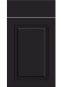 Bella Supermatt Black : Style : Carlton. MDF Vinyl Wrapped Door/Drawer