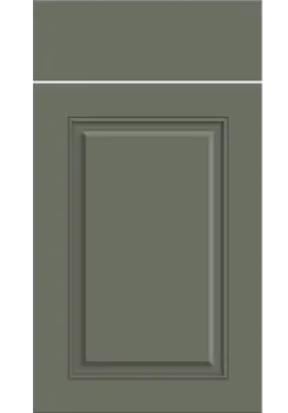 Click Here To Enlarge This Photo Of Bella Supermatt Smoke Green : Style : Carlton. MDF Vinyl Wrapped Door/Drawer