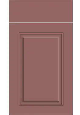 Click Here To Enlarge This Photo Of Bella Supermatt Rusty Red : Style : Carlton. MDF Vinyl Wrapped Door/Drawer