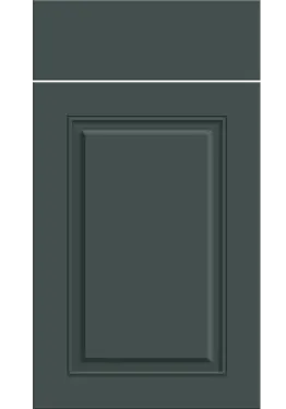 Click Here To Enlarge This Photo Of Bella Supermatt Kombu Green : Style : Carlton. MDF Vinyl Wrapped Door/Drawer