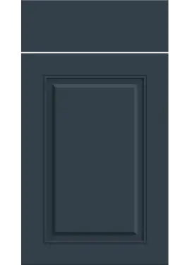 Click Here To Enlarge This Photo Of Bella Supermatt Indigo Blue : Style : Carlton. MDF Vinyl Wrapped Door/Drawer