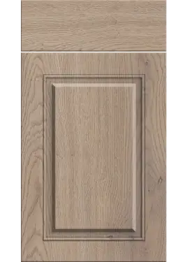 Click Here To Enlarge This Photo Of Bella Cremona Oak Cannolo : Style : Carlton. MDF Vinyl Wrapped Door/Drawer