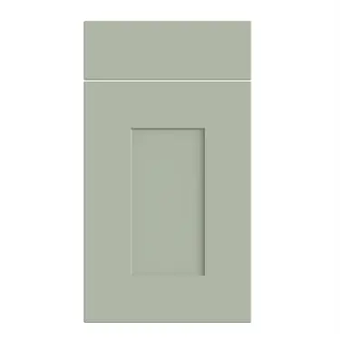 Click Here To Enlarge This Photo Of Bella Supermatt Sage Green : Style : Carrick. MDF Vinyl Wrapped Door/Drawer