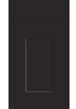 Click Here To Enlarge This Photo Of Bella Supermatt Black : Style : Carrick. MDF Vinyl Wrapped Door/Drawer