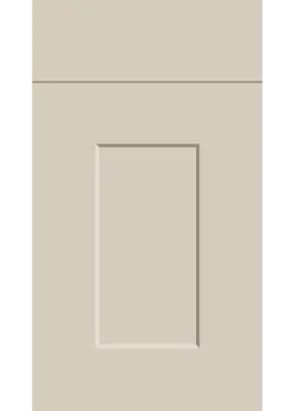 Click Here To Enlarge This Photo Of Bella Supermatt Taupe Grey : Style : Carrick. MDF Vinyl Wrapped Door/Drawer