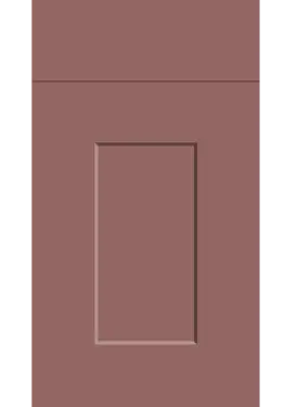 Click Here To Enlarge This Photo Of Bella Supermatt Rusty Red : Style : Carrick. MDF Vinyl Wrapped Door/Drawer