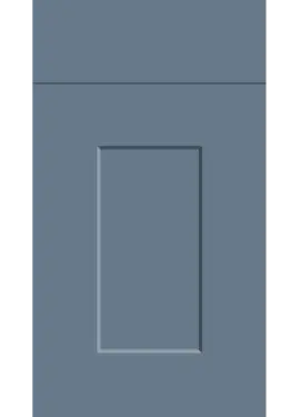 Click Here To Enlarge This Photo Of Bella Supermatt Misty Blue : Style : Carrick. MDF Vinyl Wrapped Door/Drawer