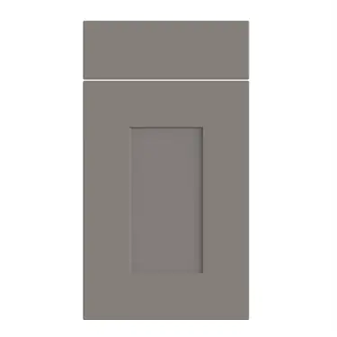 Click Here To Enlarge This Photo Of Bella Supermatt Dust Grey : Style : Carrick. MDF Vinyl Wrapped Door/Drawer