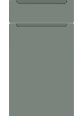 Click Here To Enlarge This Photo Of Bella Supermatt Sage Green : Style : Chelsea. MDF Vinyl Wrapped Door/Drawer