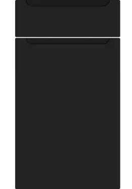 Click Here To Enlarge This Photo Of Bella Supermatt Black : Style : Chelsea. MDF Vinyl Wrapped Door/Drawer