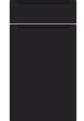 Bella Supermatt Black : Style : Chelsea. MDF Vinyl Wrapped Door/Drawer