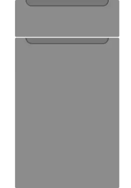 Click Here To Enlarge This Photo Of Bella Supermatt Dust Grey : Style : Chelsea. MDF Vinyl Wrapped Door/Drawer