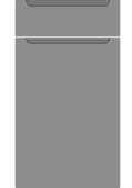 Bella Supermatt Dust Grey : Style : Chelsea. MDF Vinyl Wrapped Door/Drawer