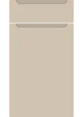 Bella Supermatt Macademia : Style : Chelsea. MDF Vinyl Wrapped Door/Drawer