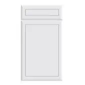 Bella Supermatt White : Style : Euroline. MDF Vinyl Wrapped Door/Drawer