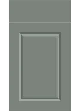 Click Here To Enlarge This Photo Of Bella Supermatt Sage Green : Style : Harlem. MDF Vinyl Wrapped Door/Drawer