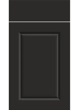 Click Here To Enlarge This Photo Of Bella Supermatt Graphite : Style : Harlem. MDF Vinyl Wrapped Door/Drawer