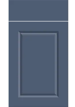 Click Here To Enlarge This Photo Of Bella Supermatt Colonial Blue : Style : Harlem. MDF Vinyl Wrapped Door/Drawer