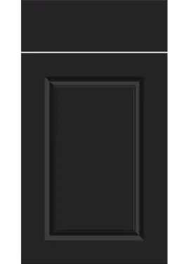 Click Here To Enlarge This Photo Of Bella Supermatt Black : Style : Harlem. MDF Vinyl Wrapped Door/Drawer