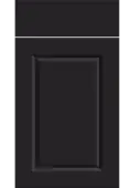 Bella Supermatt Black : Style : Harlem. MDF Vinyl Wrapped Door/Drawer