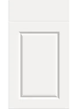 Click Here To Enlarge This Photo Of Bella Supermatt White : Style : Harlem. MDF Vinyl Wrapped Door/Drawer