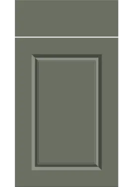 Click Here To Enlarge This Photo Of Bella Supermatt Smoke Green : Style : Harlem. MDF Vinyl Wrapped Door/Drawer