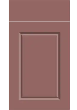 Click Here To Enlarge This Photo Of Bella Supermatt Rusty Red : Style : Harlem. MDF Vinyl Wrapped Door/Drawer