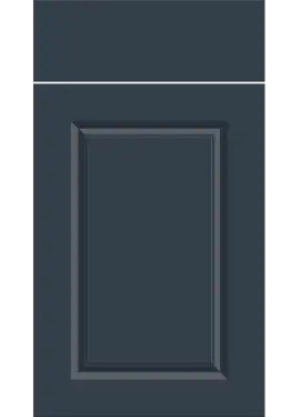 Click Here To Enlarge This Photo Of Bella Supermatt Indigo Blue : Style : Harlem. MDF Vinyl Wrapped Door/Drawer
