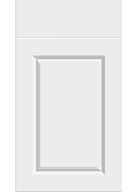 Click Here To Enlarge This Photo Of Bella Satin White : Style : Harlem. MDF Vinyl Wrapped Door/Drawer