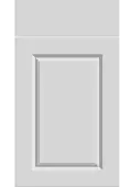 Bella Porcelain White : Style : Harlem. MDF Vinyl Wrapped Door/Drawer