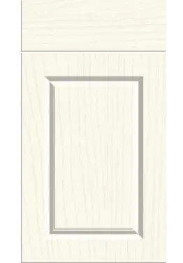 Click Here To Enlarge This Photo Of Bella Paintflow Matt White : Style : Harlem. MDF Vinyl Wrapped Door/Drawer