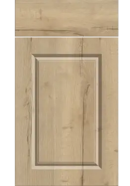 Click Here To Enlarge This Photo Of Bella Halifax Natural Oak : Style : Harlem. MDF Vinyl Wrapped Door/Drawer