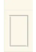 Bella Antique White : Style : Harlem. MDF Vinyl Wrapped Door/Drawer